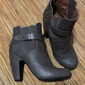 Dollhouse Charcoal Ankle Booties